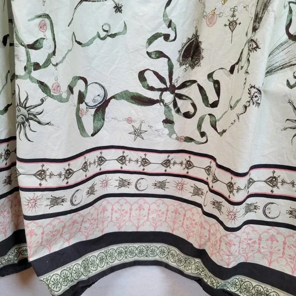 MARCHESA ROSA Womens Marilla Cotton Dress Size 4 Floral Maxi Sundress Beige - Picture 10 of 13